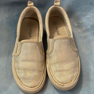 Cat and Jack mermaid sparkle slip on shoes size 13